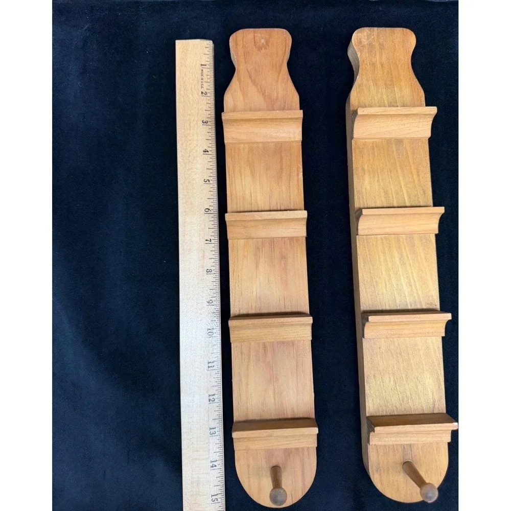 Wood Miniature Shelf Trio 3 Wooden Trinket Shelves Knick Knacks Granny Country